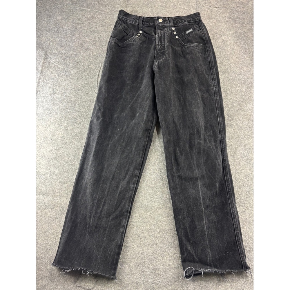 VTG Rockies Jeanswear High Waist Western Studded Black Jeans 30/15 XL Inseam